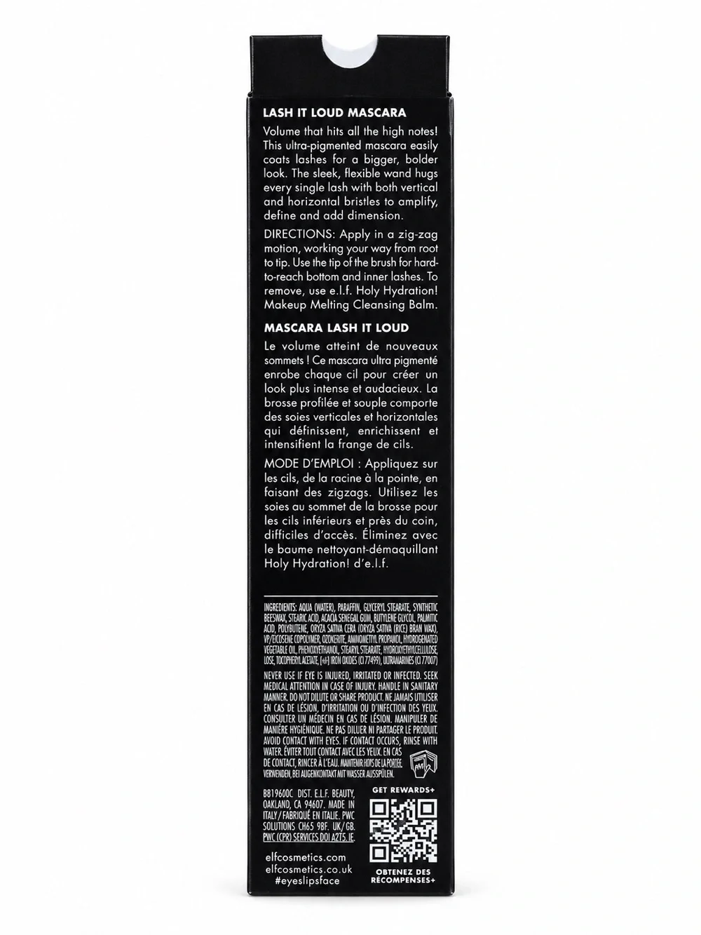 e.l.f. Cosmetics Lash It Loud Volumizing Mascara in Black 7ml BRAND NEW IN BOX